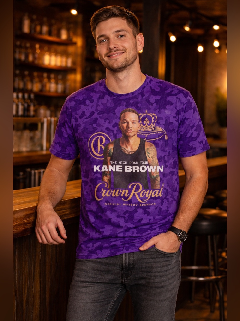 Purple Camo Crown Royal Tour T-Shirt